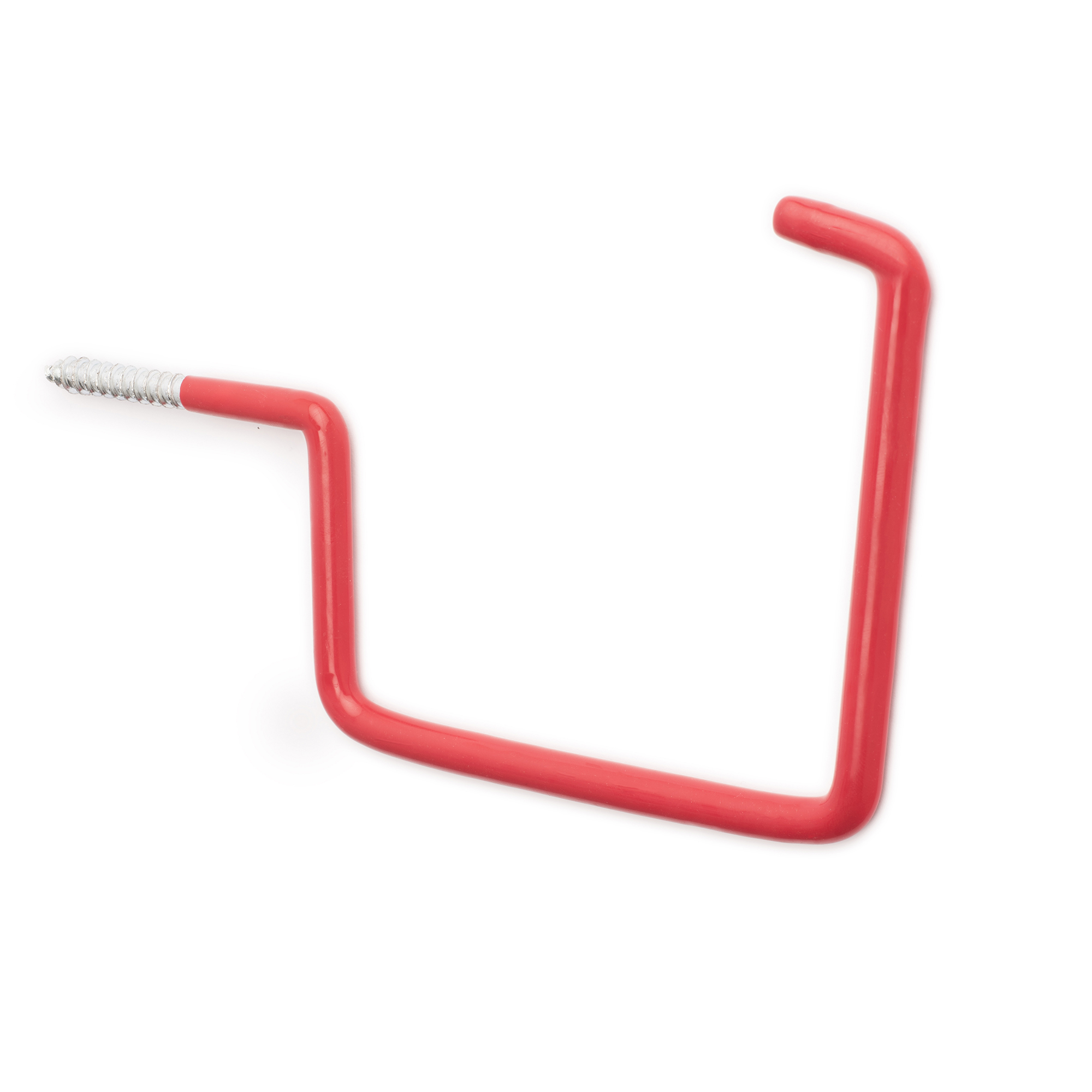 Crochet polyvalent pour accrocher au plafond | Fabriqué en acier | Finition rouge | Grande capacité de charge | Dimensions 8*110*185mm | Système de fixation | 1 unité