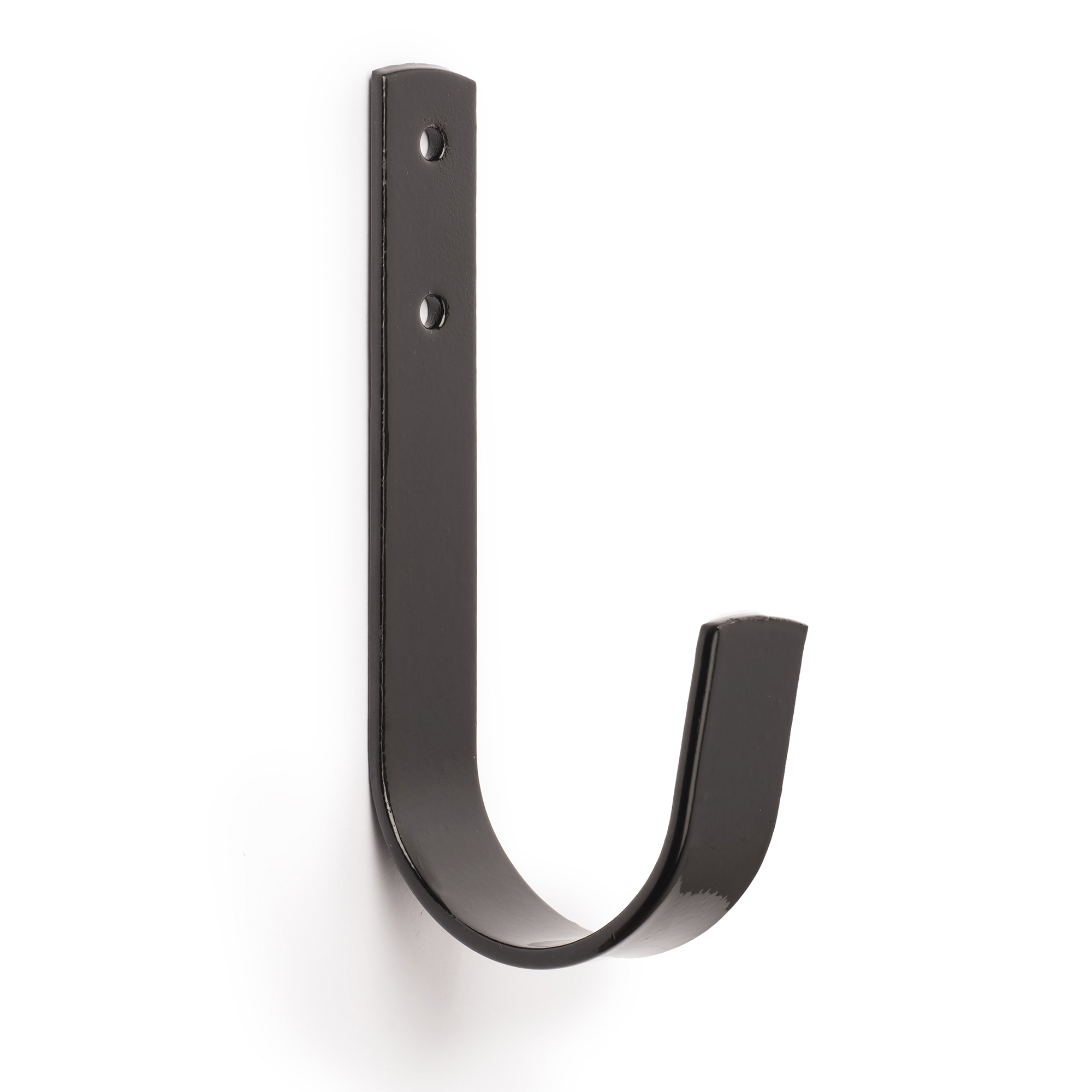 Crochet polyvalent pour accrocher au mur | Fabriqué en acier | Finition noire | Grande capacité de charge | Mesures 20*64*128mm | Système de fixation | 1 unité