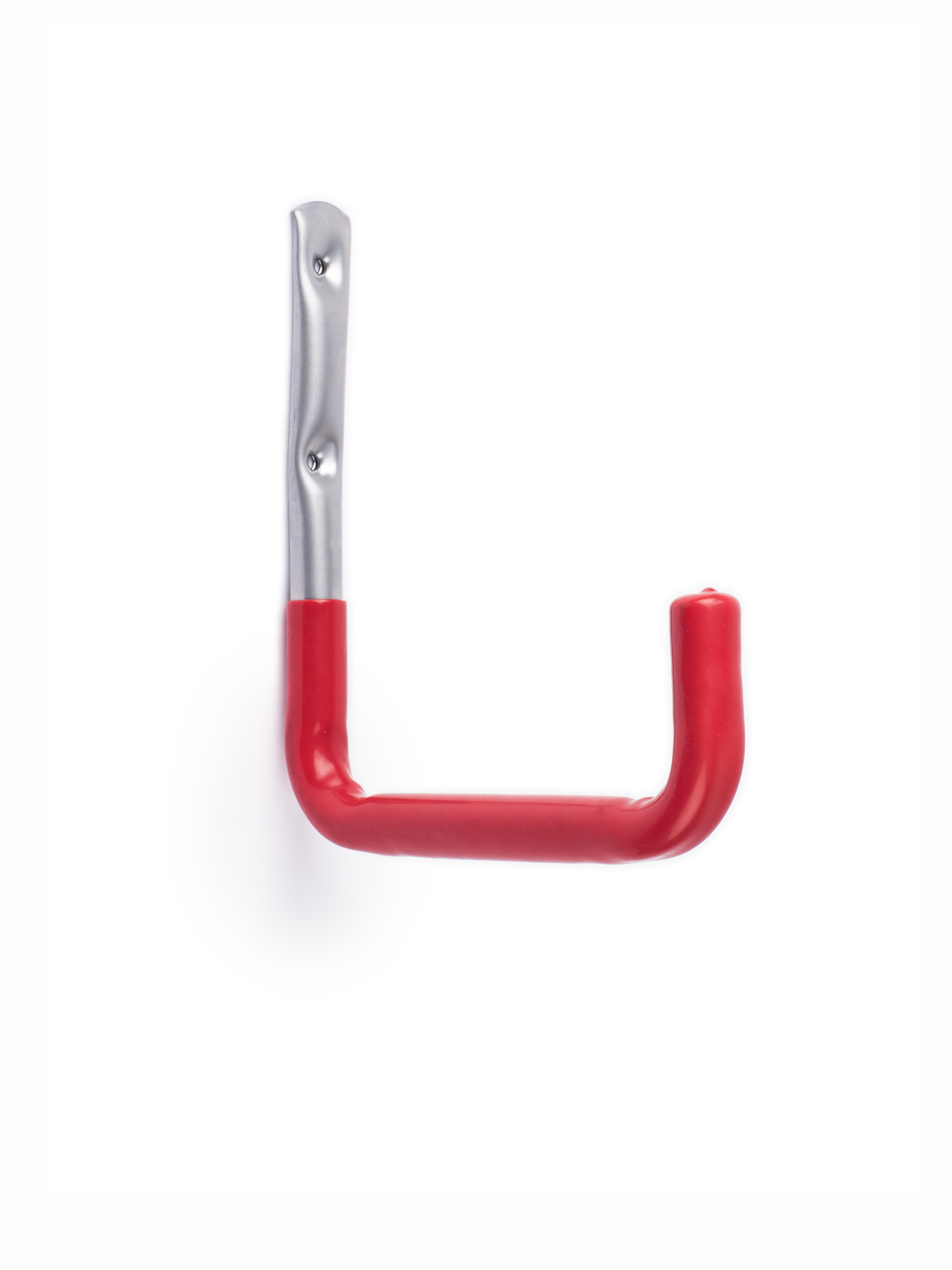 Crochet multi-usages simple avec antidérapant | Fabriqué en acier | Finition rouge | Grande capacité de charge | Mesures 20*200*182mm | Système de fixation vissé | 1 unité