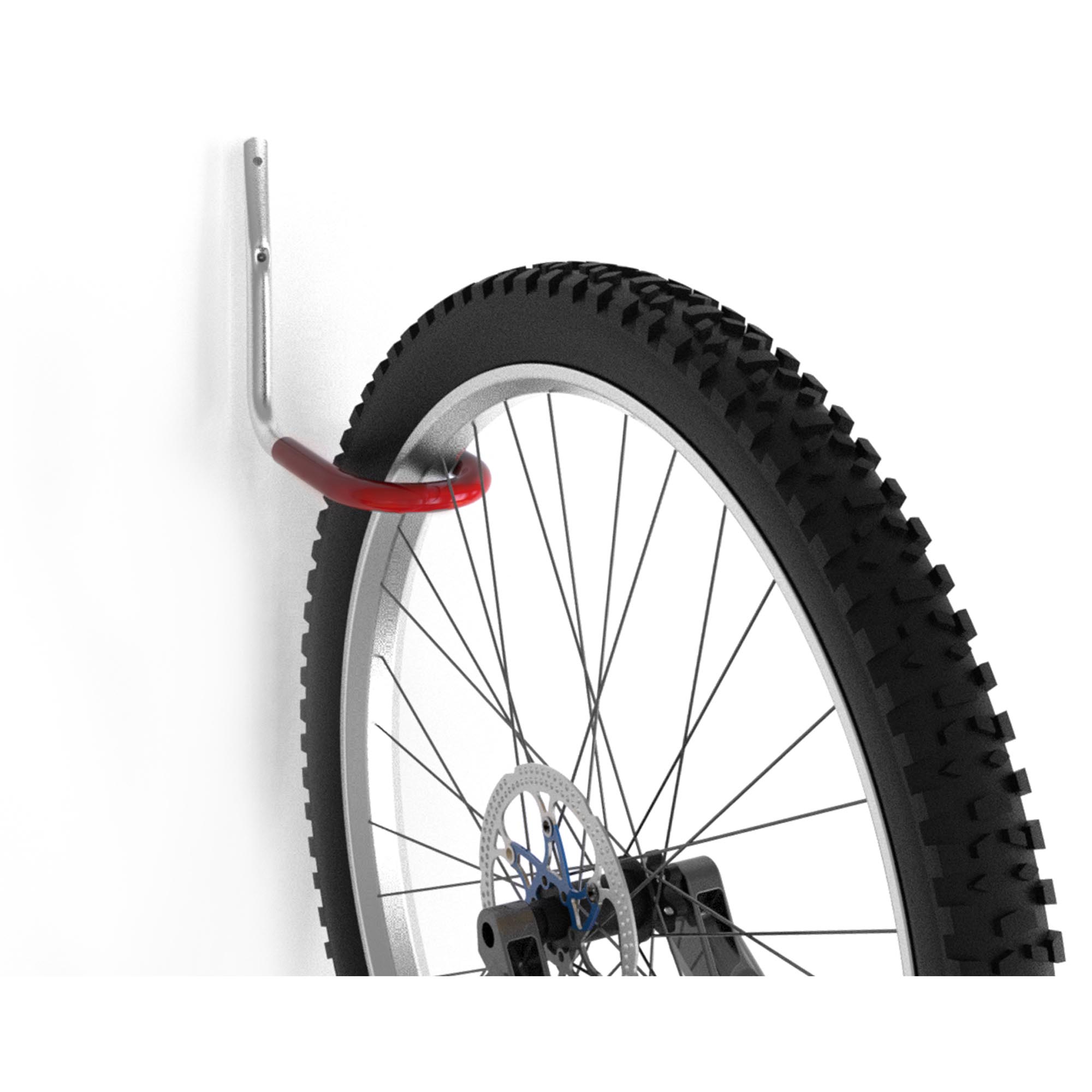 Soporte para Bicicleta | Fabricado en Acero | Acabado en Rojo | Gran Capacidad de Carga | Medidas 90*190*185 mm | Sistema de Fijación Atornillado | 1 Unidad - Ítem1