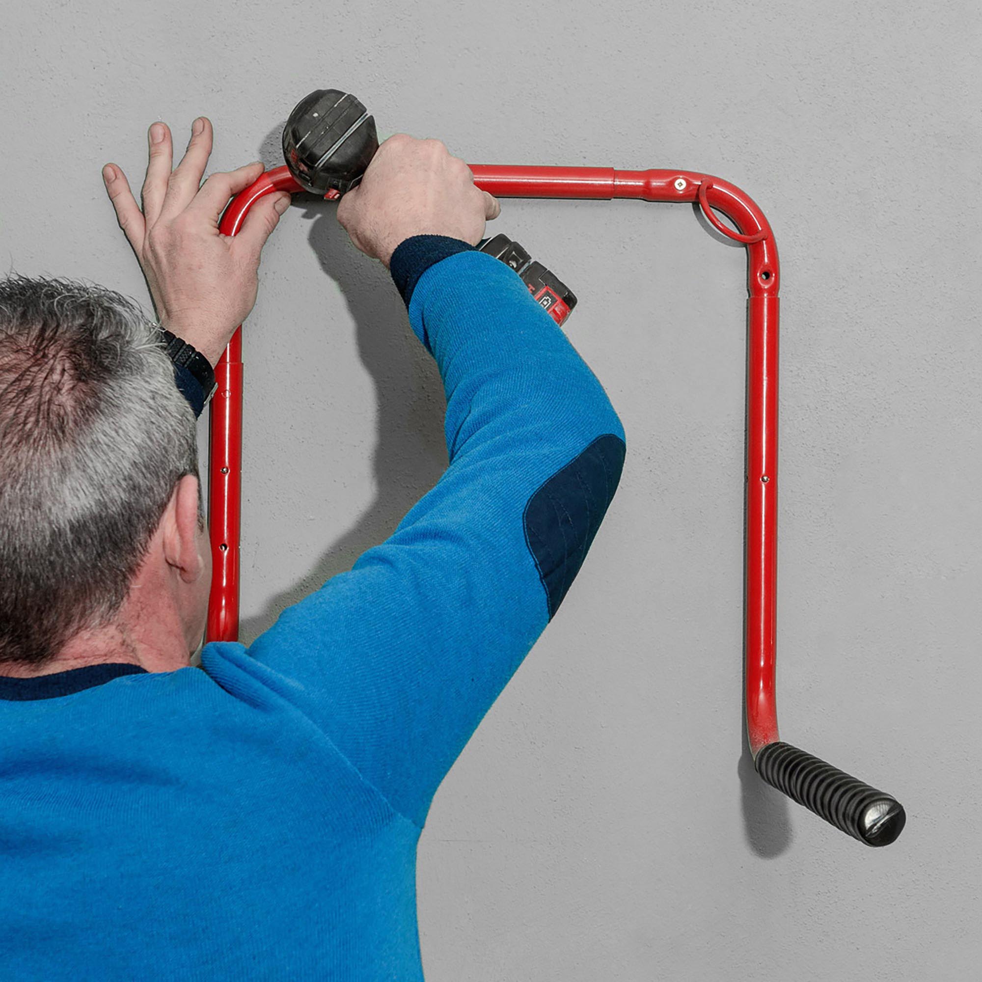 Soporte para Bicicleta | Fabricado en Acero | Acabado en Rojo | Gran Capacidad de Carga | Medidas 500*475*490 mm | Sistema de Fijación Atornillado | 1 Unidad - Ítem1