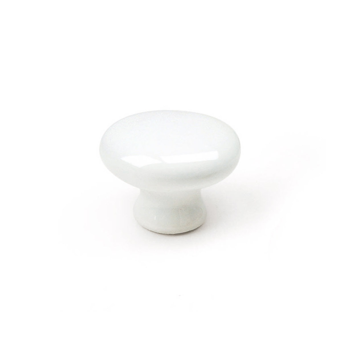 Pomo en porcelana blanco, dimensiones: 31x31x23mm, Ø: 30mm