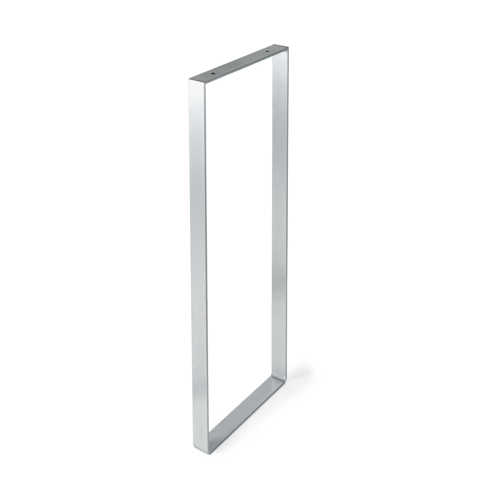 Pied de meuble carré Fabriqué en acier Finition aluminium | Mesures 300*40*800mm | Hauteur : 80 cm |1 unité