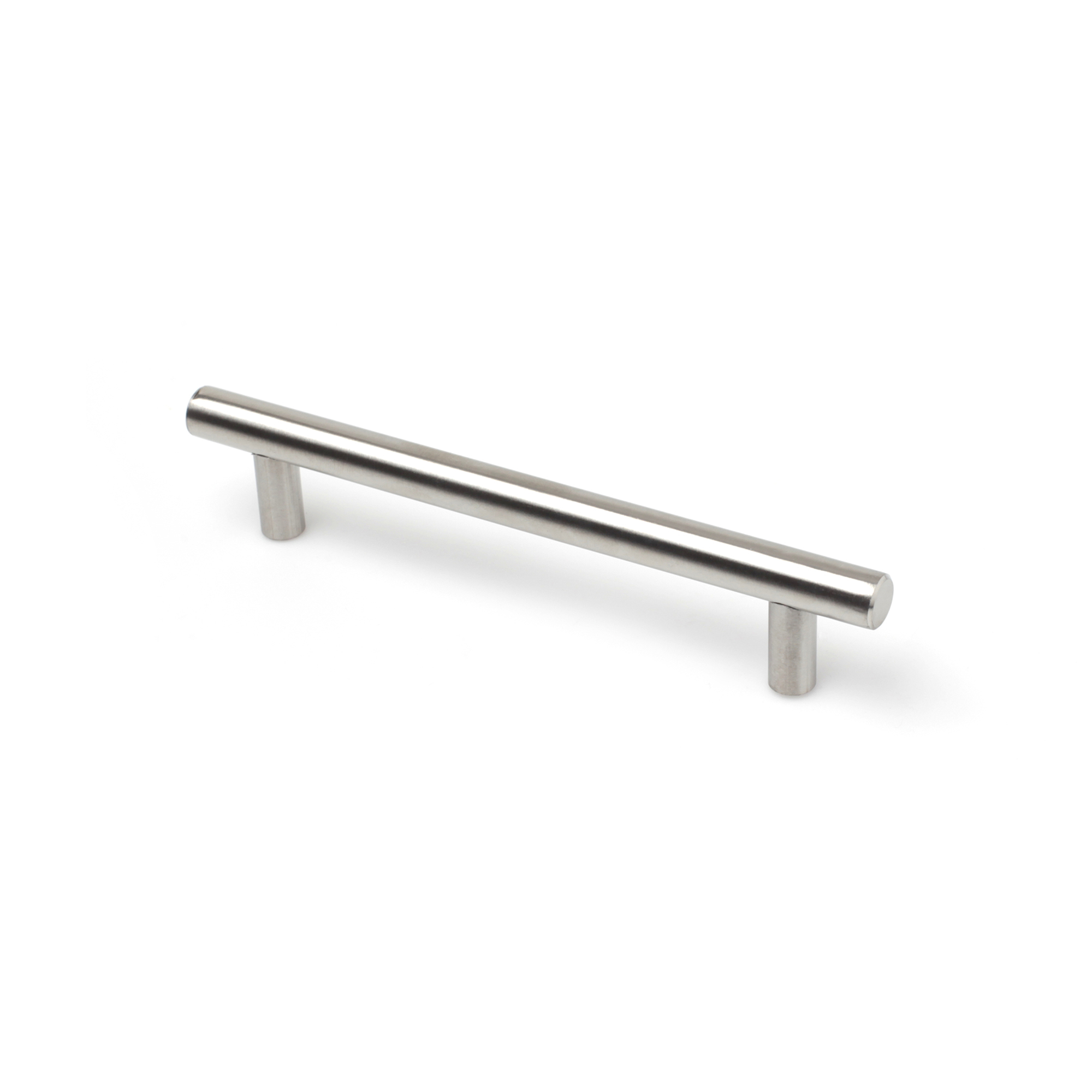Tirador de Asa para Mueble | Estilo Contemporáneo | Fabricado en Acero Inox | Acabado en Níquel Satinado | Distancia Entrepuntos: 128 mm | Medidas 168*12*32 mm | Fijación Atornillado | Incluye Tornillos M4 | 4 Unidades