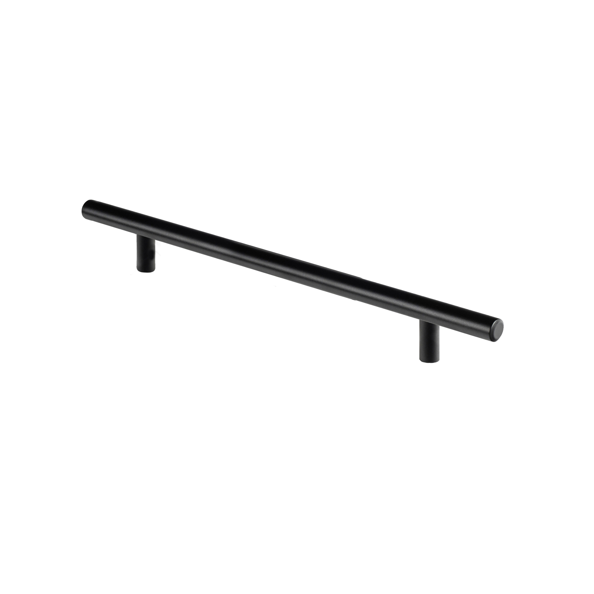 Poignée pour Meuble | Style contemporain | Fabriqué en acier inoxydable | Finition noire mate | Distance entre pointes : 160 mm | Dimensions 220*6*32mm | Fixation vissée | Comprend des vis M4 | 1 unité