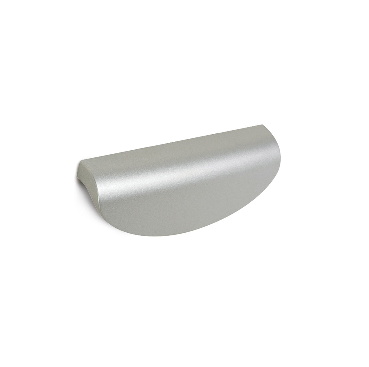 Asa de plástico con acabado aluminio con acabado, dimensiones:105x37x21mm y entrepuntos:96mm