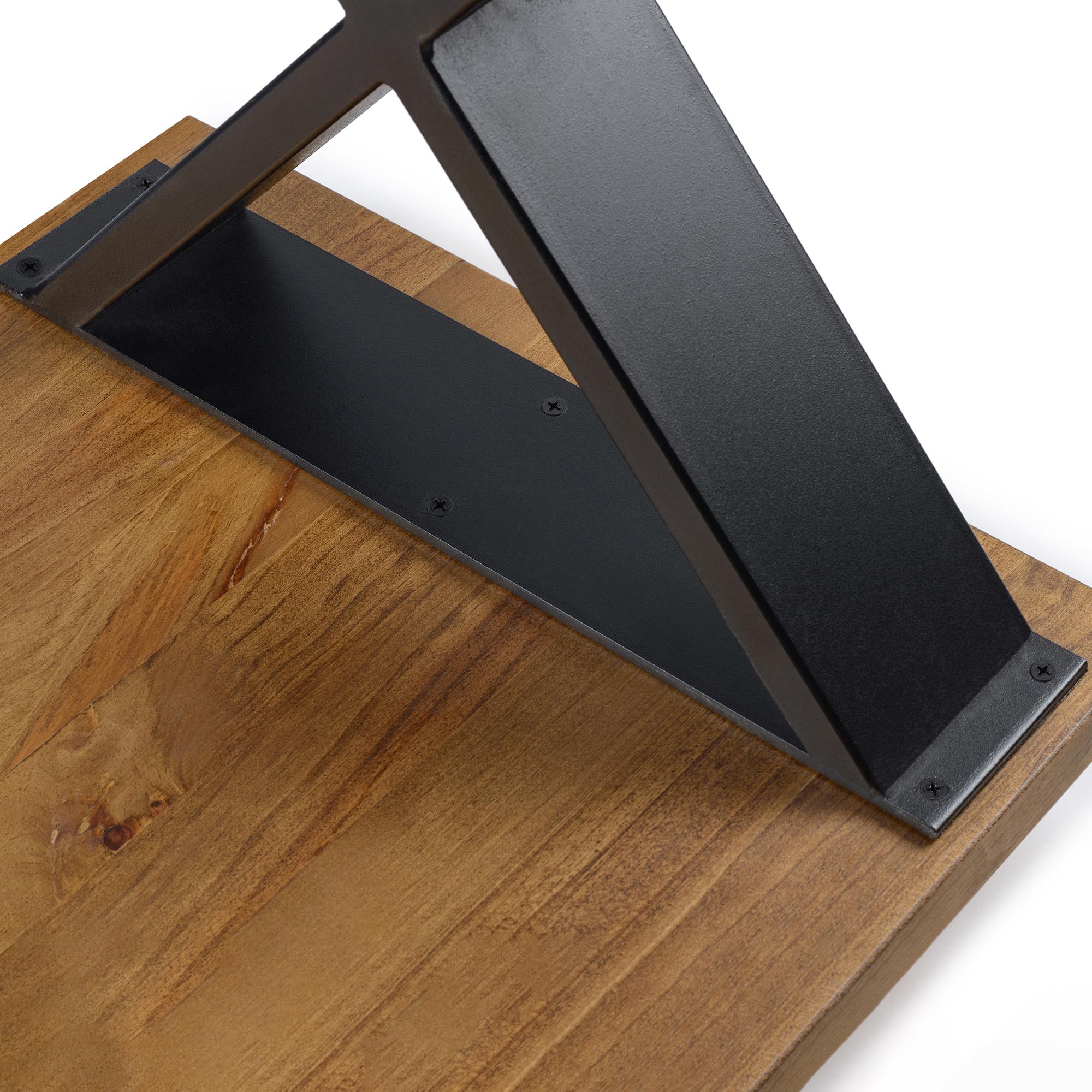 Pata para Muebles en Acero Negro Poro | Medidas 380*80*382 mm | Altura: 38,2 cm | 1 Unidad - Ítem1