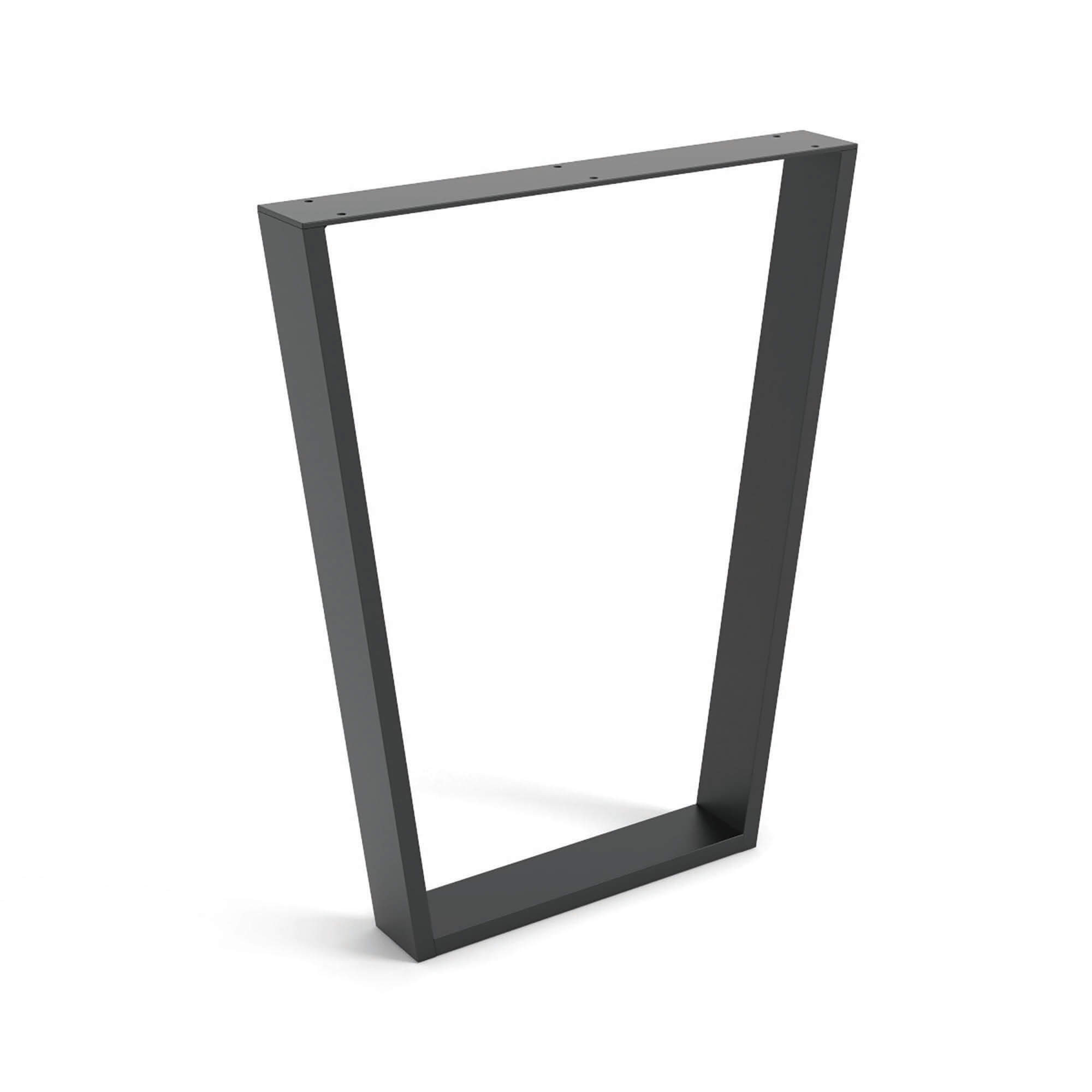 Pied industriel pour meuble Fabriqué en acier Finition pores noirs | Dimensions 580*80*712mm | Hauteur : 71,2 cm | 1 unité