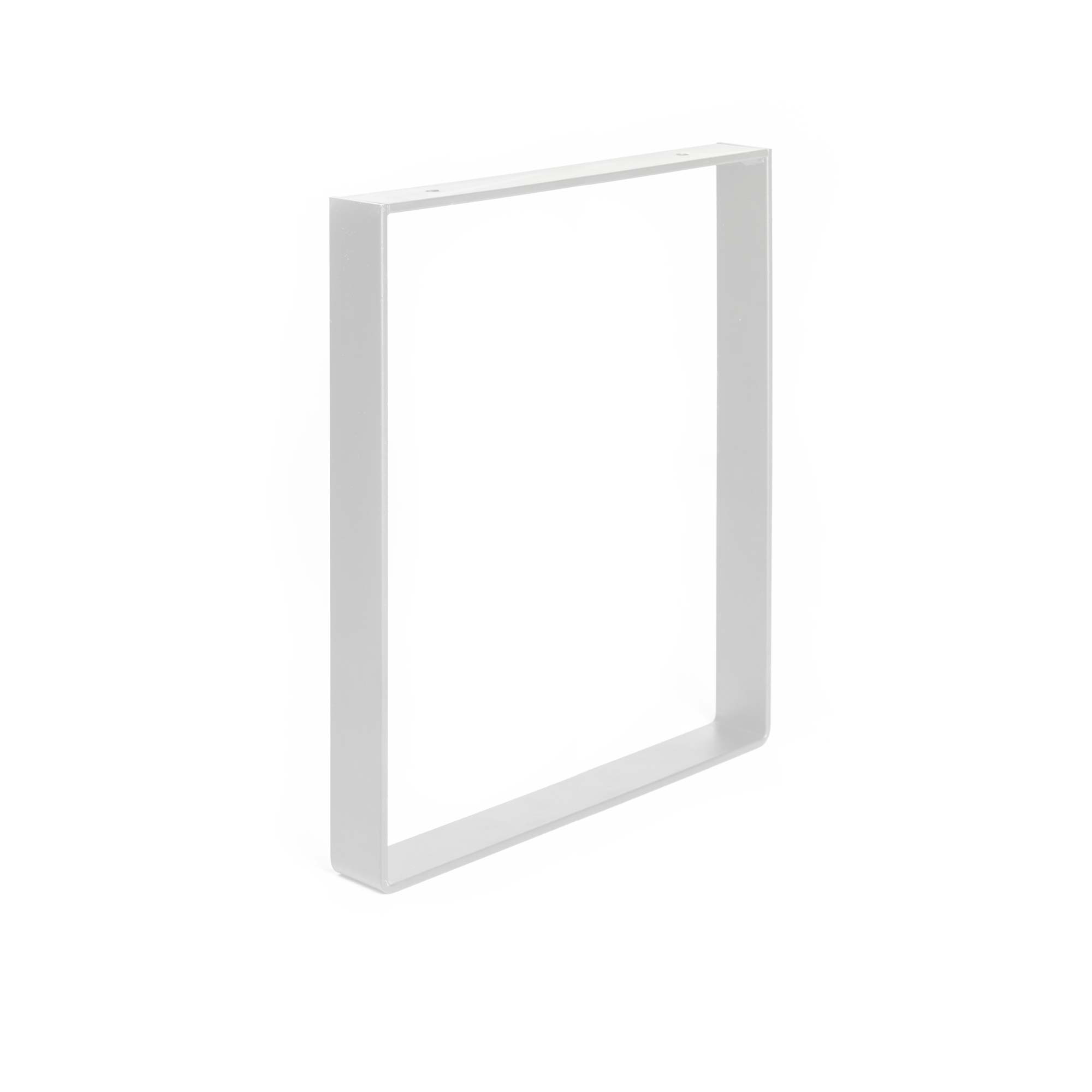 Pied industriel pour meuble en acier blanche à pores |Dimensions 350*40*385mm | Hauteur : 38,5 cm | 1 unité