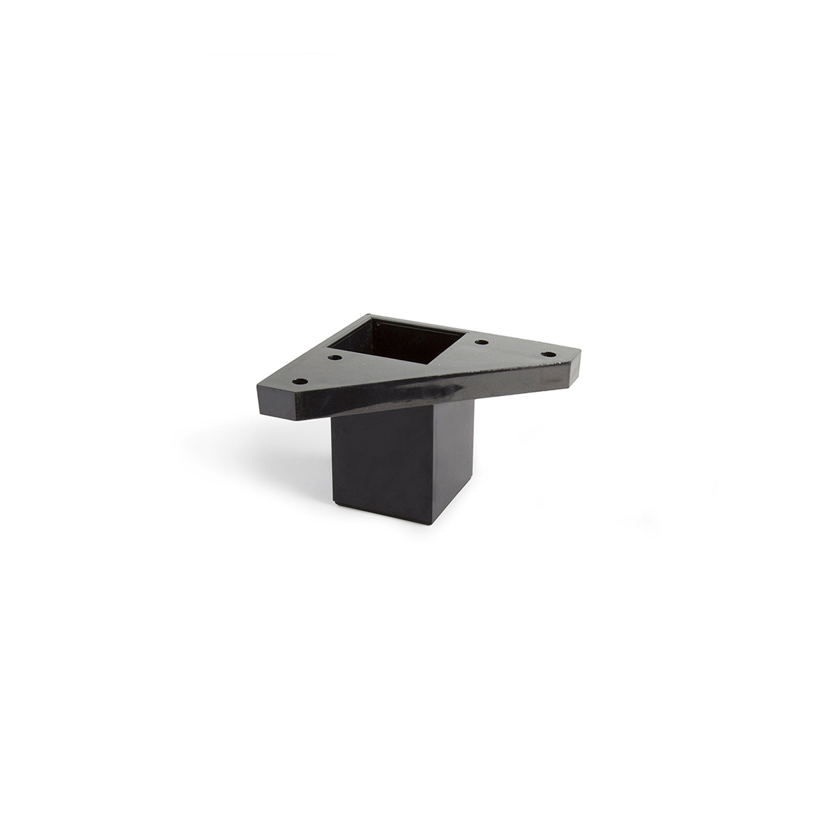 Pied carré en plastique d'une hauteur de 60 mm et finition noir. Dimensions: 42x42x60 mm