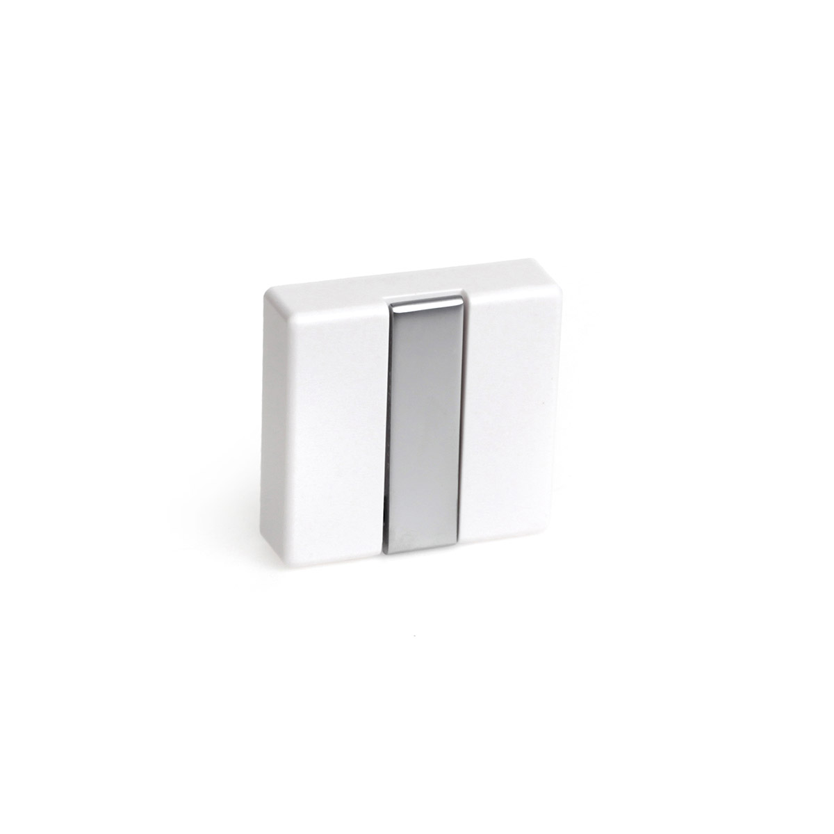 Colgador plegable moderno atornillable con acabado blanco. Dimensiones: 74x20x71 mm