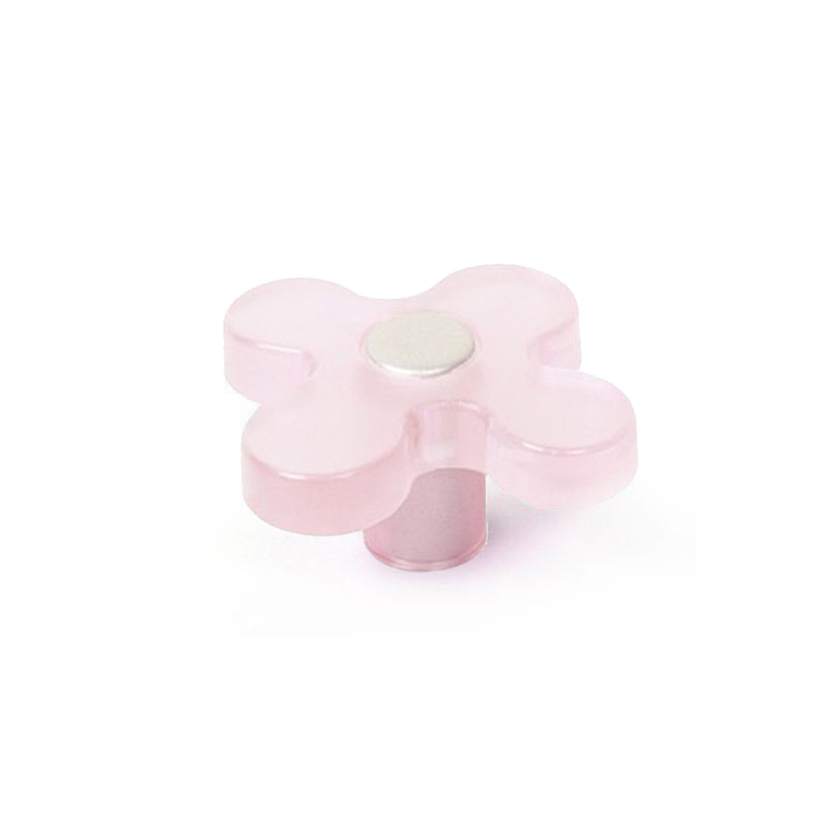Bouton en plastique avec finition rose clair, dimensions: 49x49x26mm Ø: 49mm