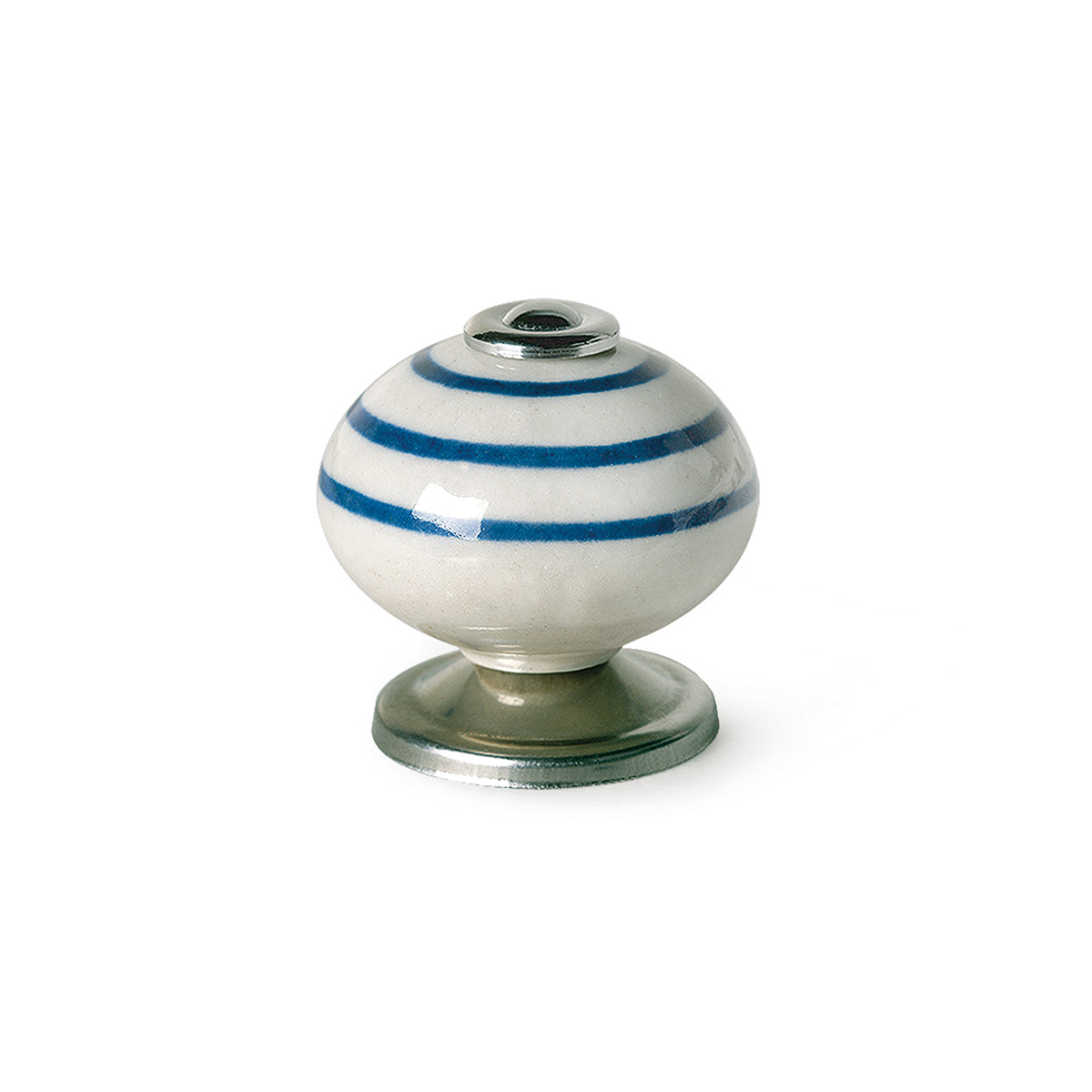 Bouton en porcelaine bleue, dimensions: 40x40x38mm Ø: 40mm