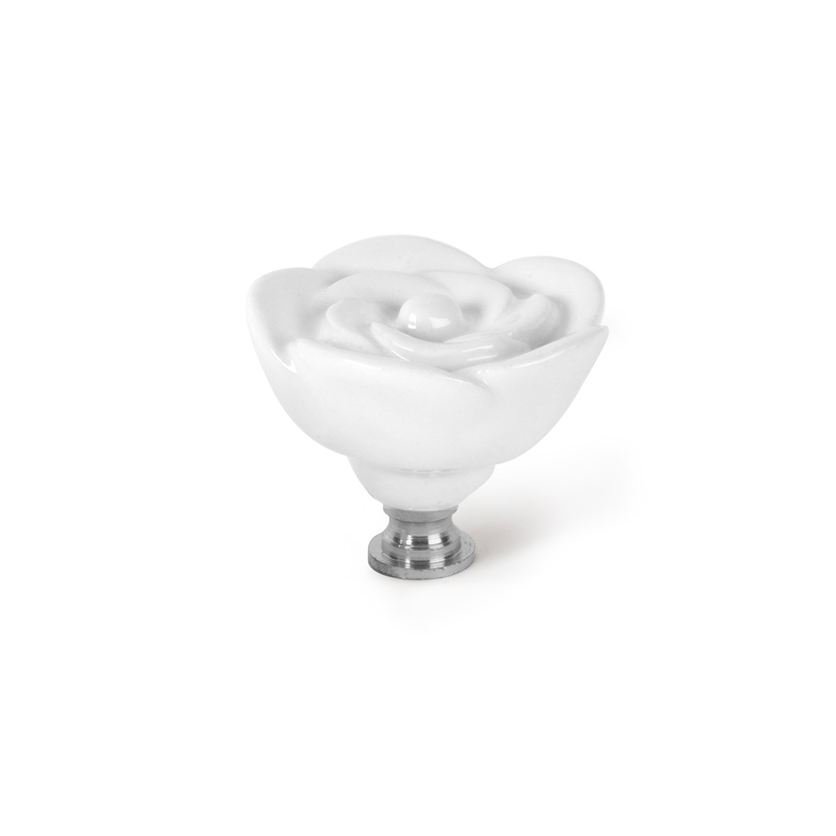 Pomo de porcelana blanco, dimensiones: 48x48x40mm Ø: 48mm
