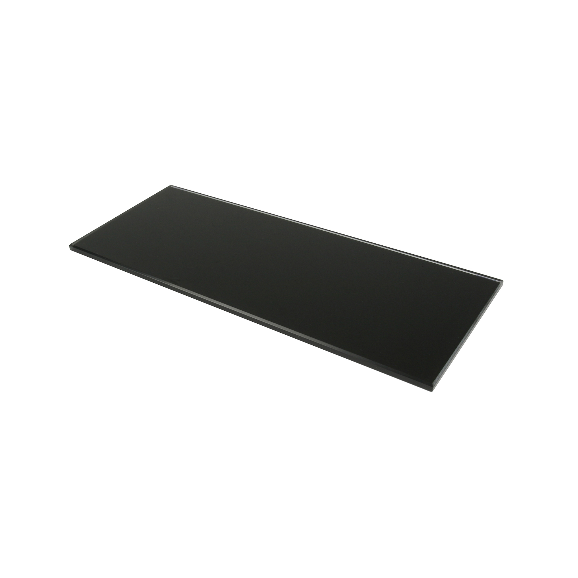 Étagère rectangulaire en verre Finition noire | Dimensions 300*6*120mm | Épaisseur de l'étagère : 6 mm | 1 unité