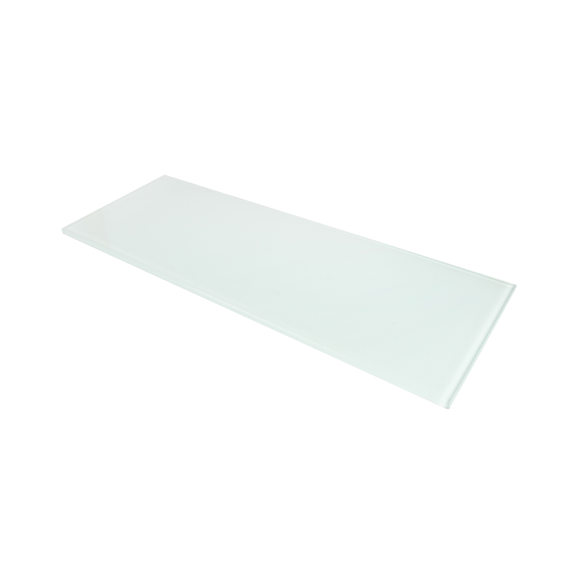 Étagère rectangulaire en verre blanche | Mesures 400*6*150mm | Épaisseur de l'étagère : 6 mm | 1 unité