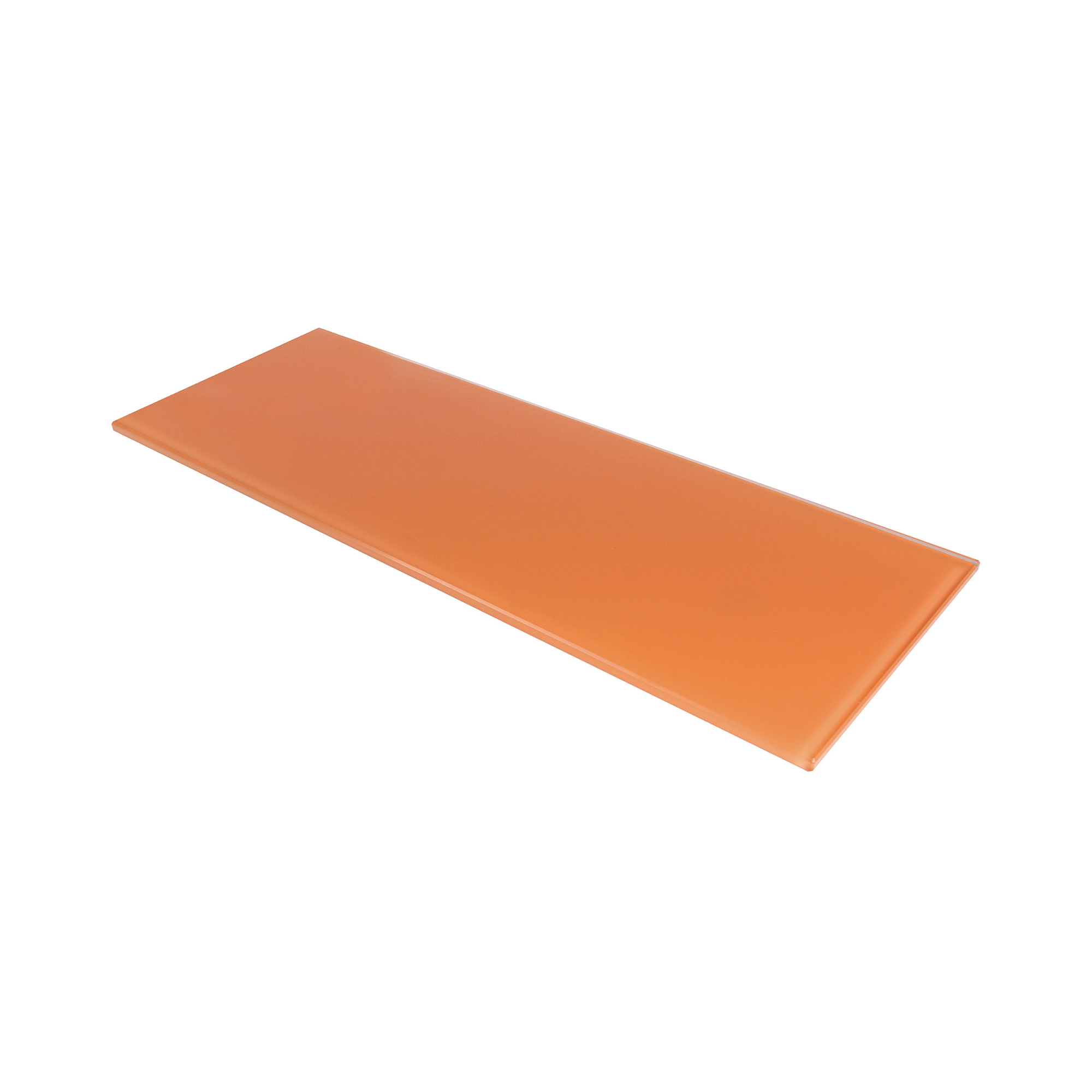 Étagère rectangulaire en verre Finition orange | Mesures 400*6*150mm | Épaisseur de l'étagère : 6 mm | 1 unité