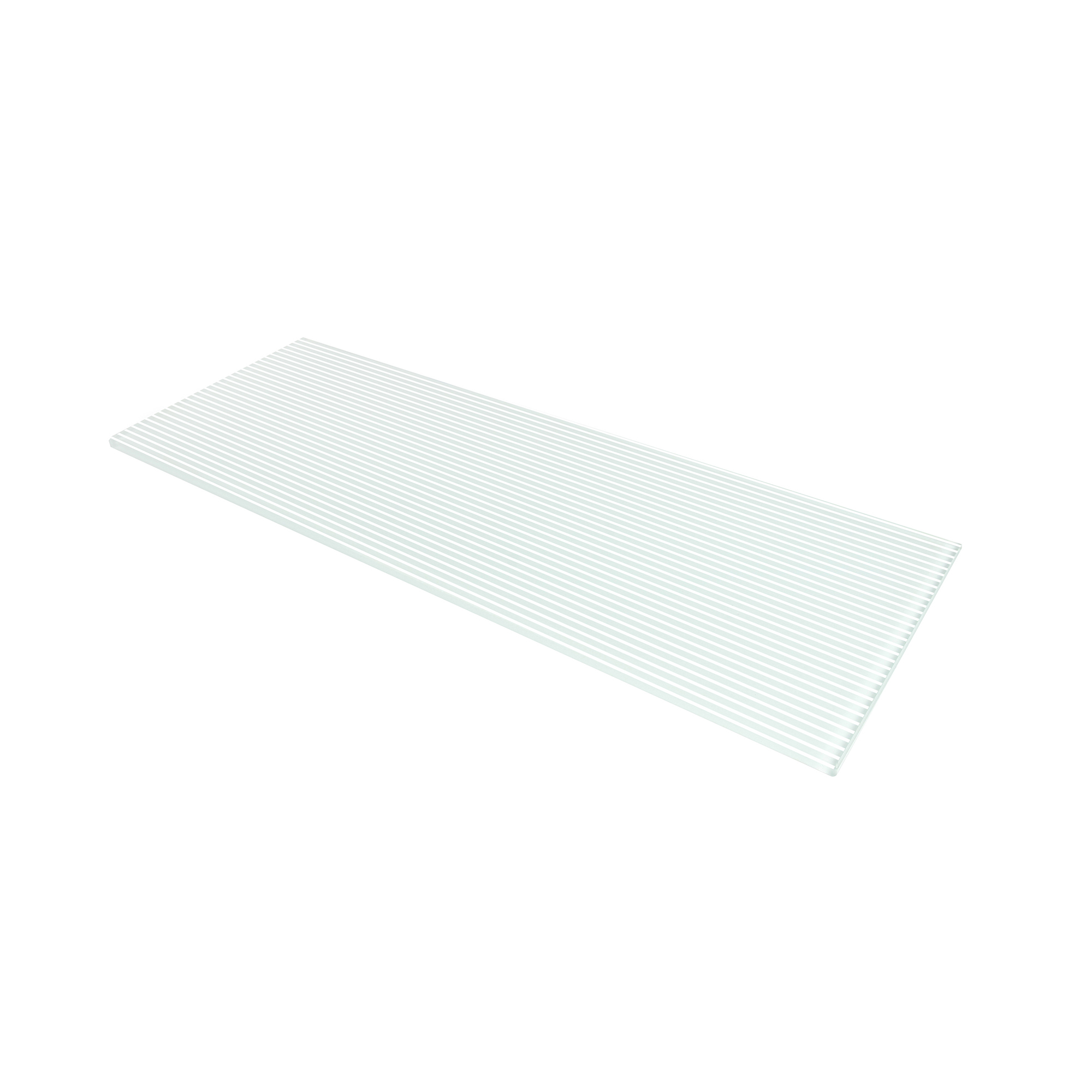 Étagère rectangulaire en verre Finition à rayures blanches | Mesures 400*6*150mm | Épaisseur de l'étagère : 6 mm | 1 unité