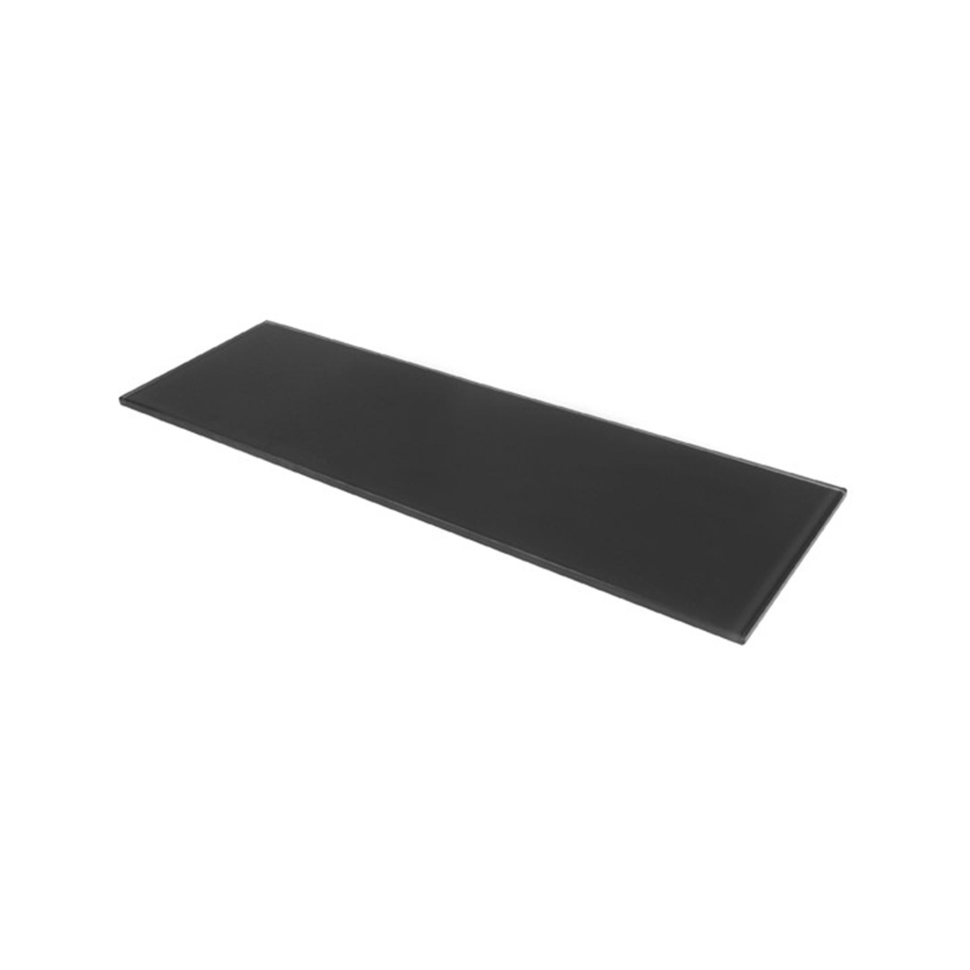 Étagère rectangulaire en verre Finition noire | Mesures 450*6*120mm | Épaisseur de l'étagère : 6 mm | 1 unité