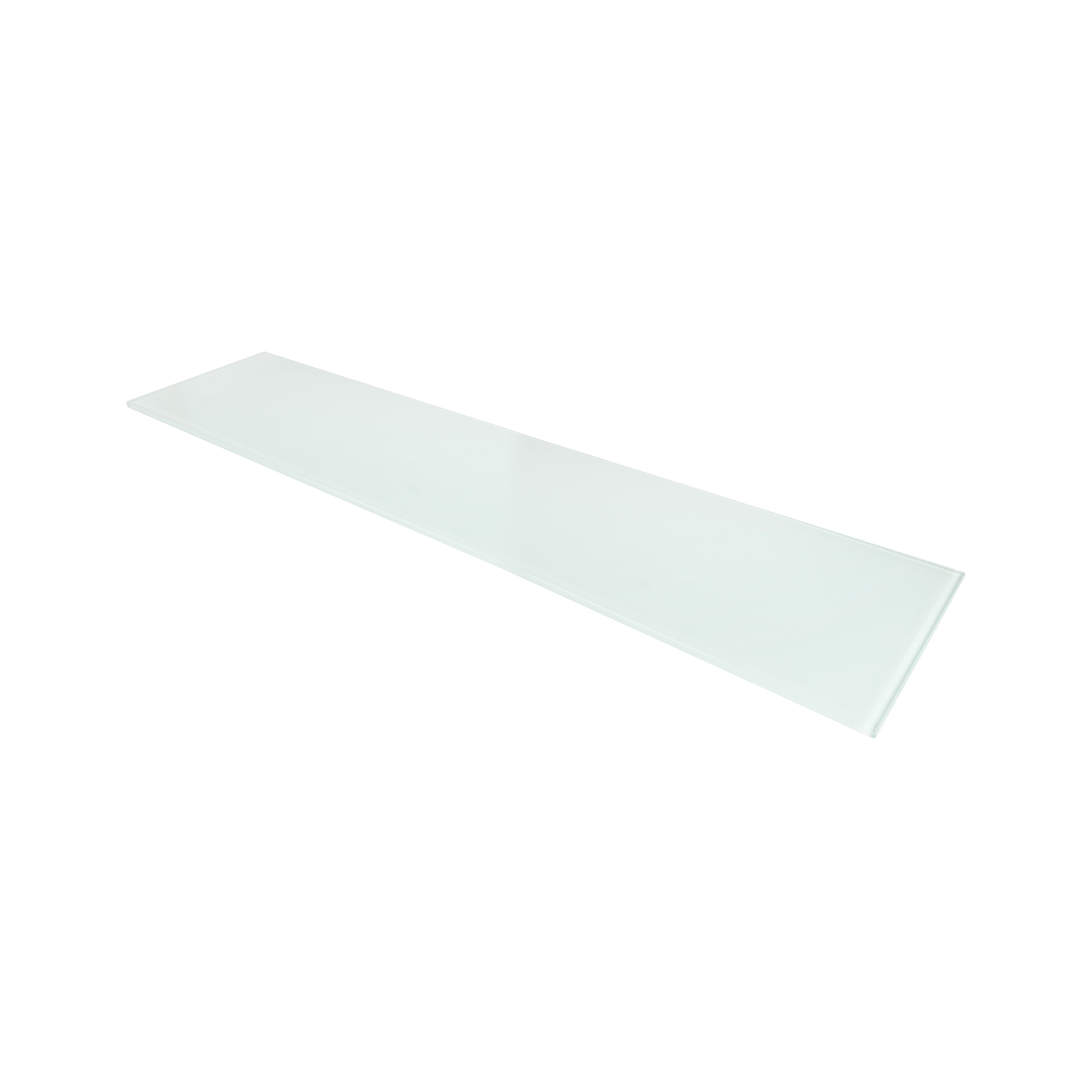 Étagère rectangulaire en verre Finition blanche | Mesures 600*6*150mm | Épaisseur de l'étagère : 6 mm | 1 unité