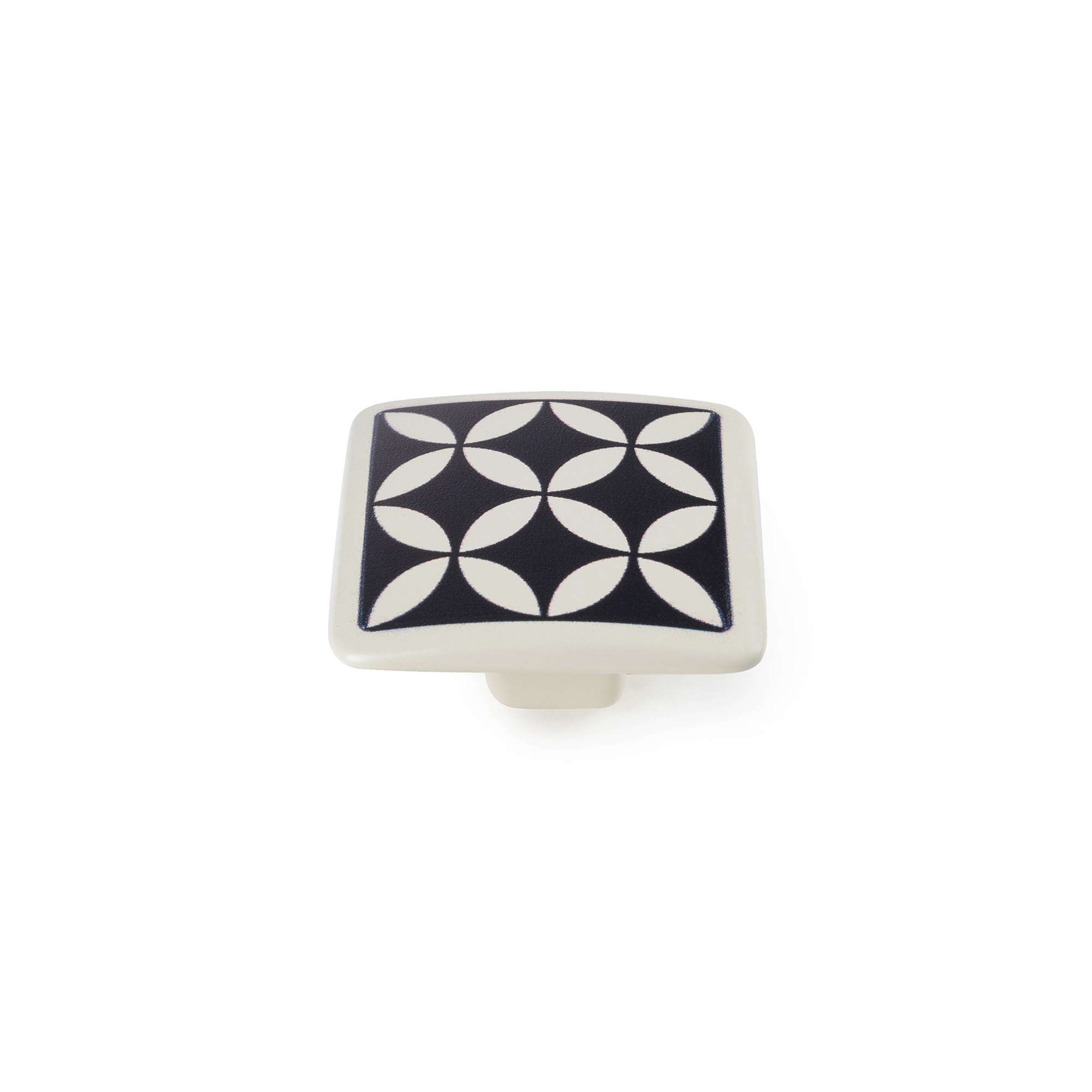 Pomo para Mueble | Estilo Decorativo | Fabricado en Zamak | Acabado en Negro | Medidas 37*37*20 mm | Sistema de Fijación Atornillado | 2 Unidades