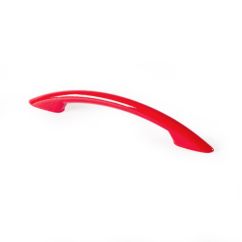 Poignée en plastique avec finition rouge, dimensions: 145x10x24mm Inserts: 96mm