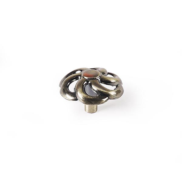 Pomo en zamak con acabado cuero satinado dimensiones: 37x37x24mm, Ø: 37mm