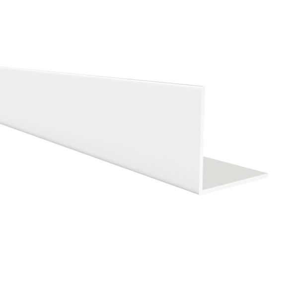 Perfil Angular | Fabricado en Aluminio | Acabado en Blanco | Medidas 30*30*1000 mm | Longitud del Perfil 1 Metro | Espesor 1 mm | 1 Unidad