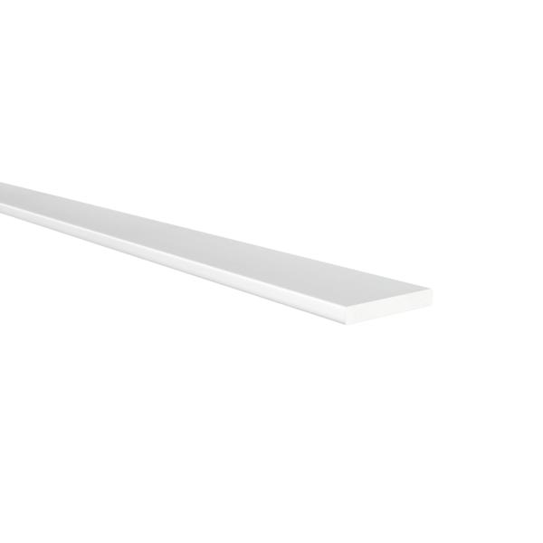 Perfil Plano | Fabricado en Aluminio | Acabado en Anodizado Mate | Medidas 20*3*1000 mm | Longitud del Perfil 1 Metro | Espesor 3 mm | 1 Unidad