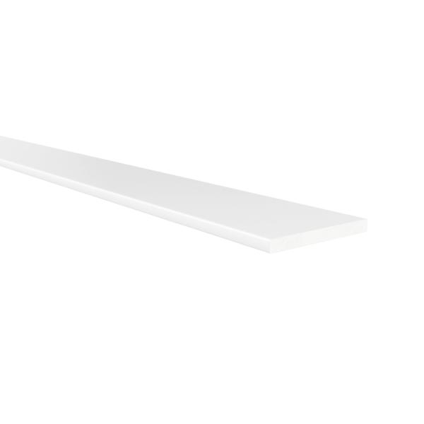 Perfil Plano | Fabricado en Aluminio | Acabado en Blanco | Medidas 30*3*1000 mm | Longitud del Perfil 1 Metro | Espesor 3 mm | 1 Unidad