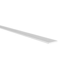 Perfil Plano | Fabricado en Aluminio | Acabado en Anodizado Mate | Medidas 15*2*1000 mm | Longitud del Perfil 1 Metro | Espesor 2 mm | 1 Unidad