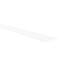 Perfil Plano | Fabricado en Aluminio | Acabado en Blanco | Medidas 20*2*1000 mm | Longitud del Perfil 1 Metro | Espesor 3 mm | 1 Unidad - Ítem1