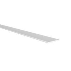 Perfil Plano | Fabricado en Aluminio | Acabado en Anodizado Mate | Medidas 20*2*1000 mm | Longitud del Perfil 1 Metro | Espesor 2 mm | 1 Unidad