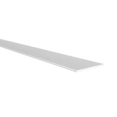Perfil Plano | Fabricado en Aluminio | Acabado en Anodizado Mate | Medidas 30*2*1000 mm | Longitud del Perfil 1 Metro | Espesor 2 mm | 1 Unidad