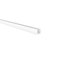 Perfil en U | Fabricado en Aluminio | Acabado en Blanco | Medidas 8*8*1000 mm | Longitud del Perfil 1 Metro | Espesor 1 mm | 1 Unidad