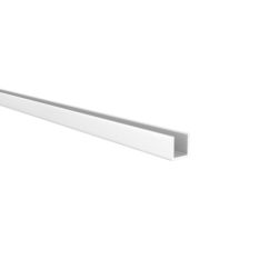 Perfil en U | Fabricado en Aluminio | Acabado en Anodizado Mate | Medidas 8*8*1000 mm | Longitud del Perfil 1 Metro | Espesor 1 mm | 1 Unidad