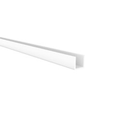 Perfil en U | Fabricado en Aluminio | Acabado en Blanco | Medidas 10*10*1000 mm | Longitud del Perfil 1 Metro | Espesor 2 mm | 1 Unidad