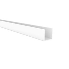 Perfil en U | Fabricado en Aluminio | Acabado en Blanco | Medidas 15*15*1000 mm | Longitud del Perfil 1 Metro | Espesor 1 mm | 1 Unidad