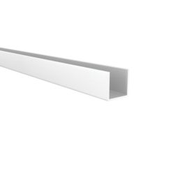 Perfil en U | Fabricado en Aluminio | Acabado en Anodizado Mate | Medidas 15*15*1000 mm | Longitud del Perfil 1 Metro | Espesor 1 mm | 1 Unidad