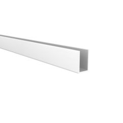 Perfil en U | Fabricado en Aluminio | Acabado en Anodizado Mate | Medidas 16*10*1000 mm | Longitud del Perfil 1 Metro | Espesor 1 mm | 1 Unidad