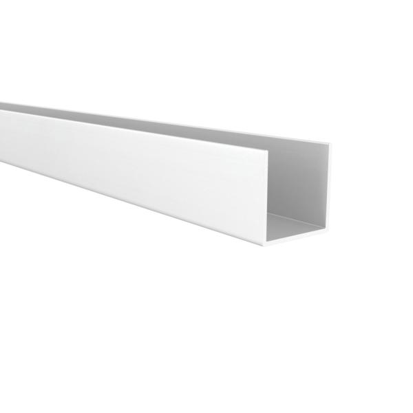 Perfil en U | Fabricado en Aluminio | Acabado en Anodizado Mate | Medidas 20*20*1000 mm | Longitud del Perfil 1 Metro | Espesor 1 mm | 1 Unidad