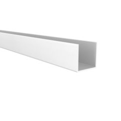 Perfil en U | Fabricado en Aluminio | Acabado en Anodizado Mate | Medidas 20*20*1000 mm | Longitud del Perfil 1 Metro | Espesor 1 mm | 1 Unidad