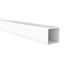 Perfil Tubo Cuadrado | Fabricado en Aluminio | Acabado en Blanco | Medidas 20*20*1000 mm | Longitud del Perfil 1 Metro | Espesor 1 mm | 1 Unidad