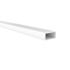 Perfil Tubo Rectangular | Fabricado en Aluminio | Acabado en Blanco | Medidas 20*10*1000 mm | Longitud del Perfil 1 Metro | Espesor 1 mm | 1 Unidad