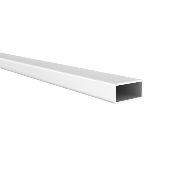 Perfil Tubo Rectangular | Fabricado en Aluminio | Acabado en Anodizado Mate | Medidas 20*10*1000 mm | Longitud del Perfil 1 Metro | Espesor 1 mm | 1 Unidad