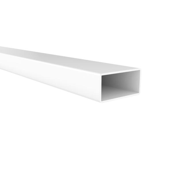 Perfil Tubo Rectangular | Fabricado en Aluminio | Acabado en Blanco | Medidas 30*15*1000 mm | Longitud del Perfil 1 Metro | Espesor 1 mm | 1 Unidad