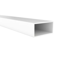 Perfil Tubo Rectangular | Fabricado en Aluminio | Acabado en Blanco | Medidas 40*20*1000 mm | Longitud del Perfil 1 Metro | Espesor 1 mm | 1 Unidad