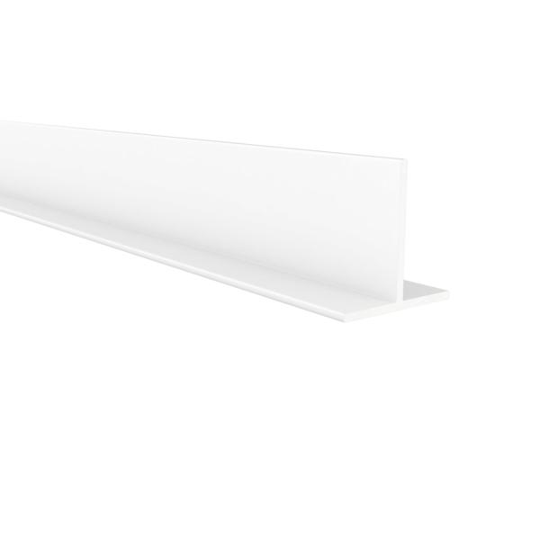 Perfil en T | Fabricado en Aluminio | Acabado en Blanco | Medidas 25*25*1000 mm | Longitud del Perfil 1 Metro | Espesor 2 mm | 1 Unidad