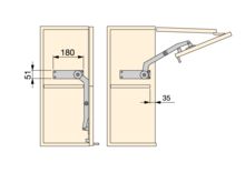 Compas Flap 2 pour portes pliantes et relevables - Item1