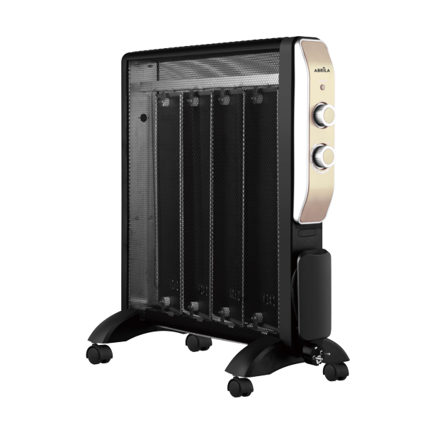 Radiateur Mica Abrigo. 2000W. Noir/Or (61,5x56x26,5cm)